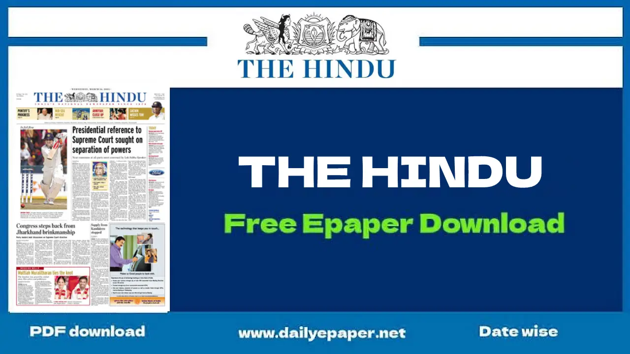 The Hindu Newspaper Download Script, PDF